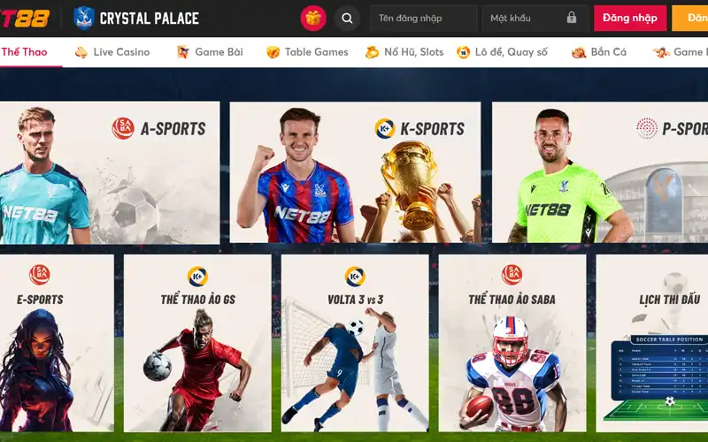 the thao net88 cá cược thể thao tại net88